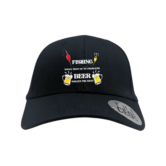Fishing Solves All My Problem Embroidered Baseball Hat