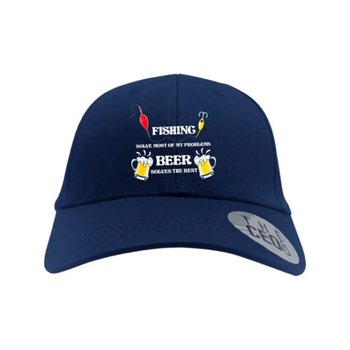Fishing Solves All My Problem Embroidered Baseball Hat