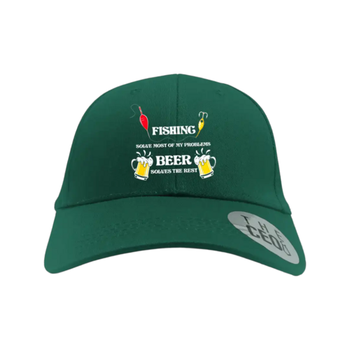 Fishing Solves All My Problem Embroidered Baseball Hat